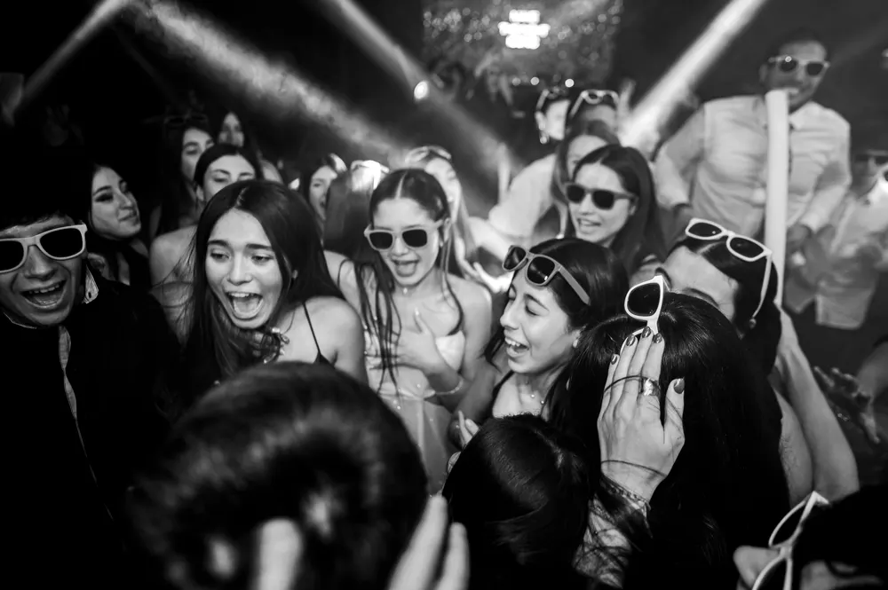 Pista de baile en una fiesta de 15